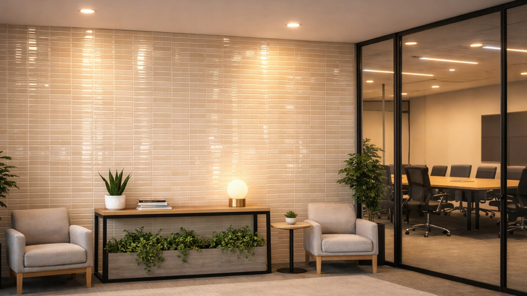 最先端オフィスに学ぶ！タイルがつくる「企業アイデンティティ」